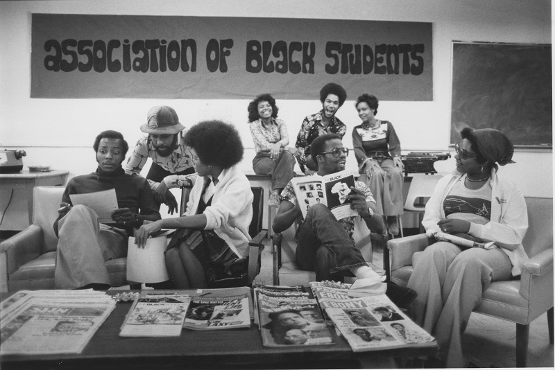 Members of the OU Association of Black Students in discussion.