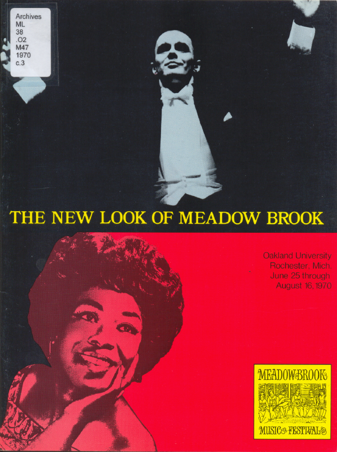 Cover of 1970 Meadow Brook Music Festival program