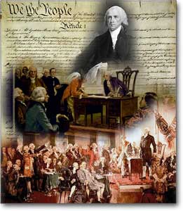 Images of Madison, the Constitution, and the Signing