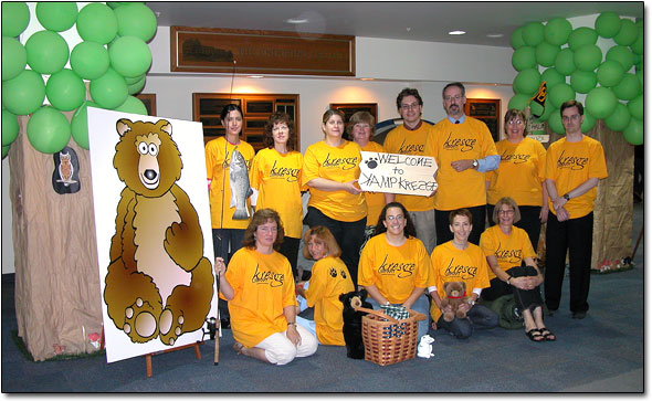 Faculty and Staff that helped put together Kamp Kresge, the library's 2005 Welcome Week Activity