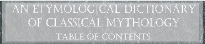 An Etymological Dictionary of Classical Mythology - Table of Contents