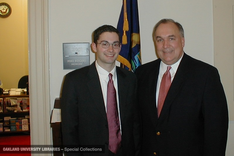 Michigan Governor John Engler with Mike Rogers assistant, Andy Keiser