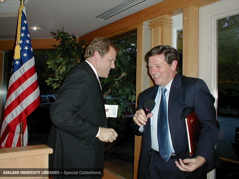 Mike Rogers with Tom DeLay in 2002