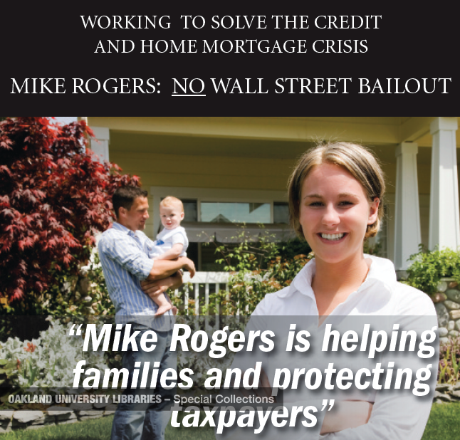 Mike Rogers' campaign ad on the housing crisis, 2008