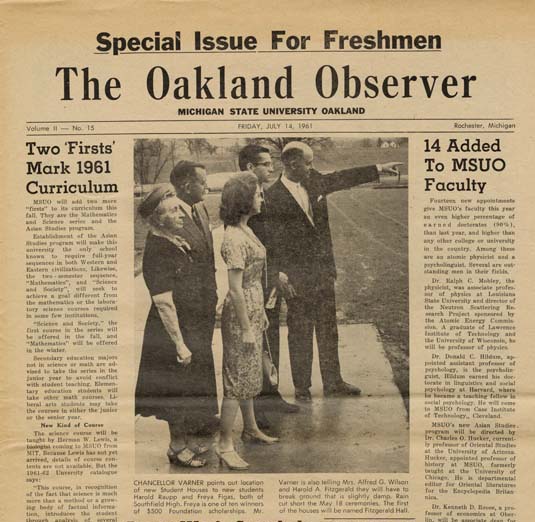 cover of Oakland Observer, July 14,  1961