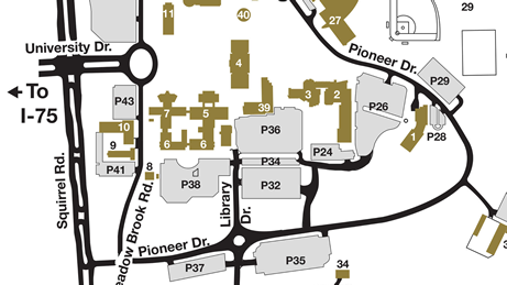 Map of OU Buildings