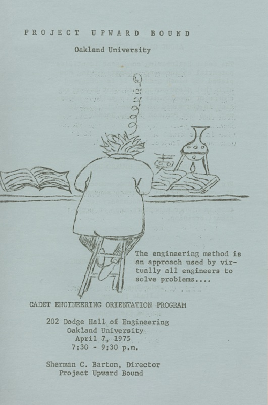 Cover of orientation brochure, 1975