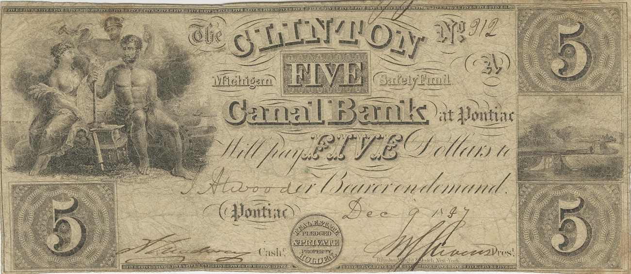 clinton bank 5 dollar note