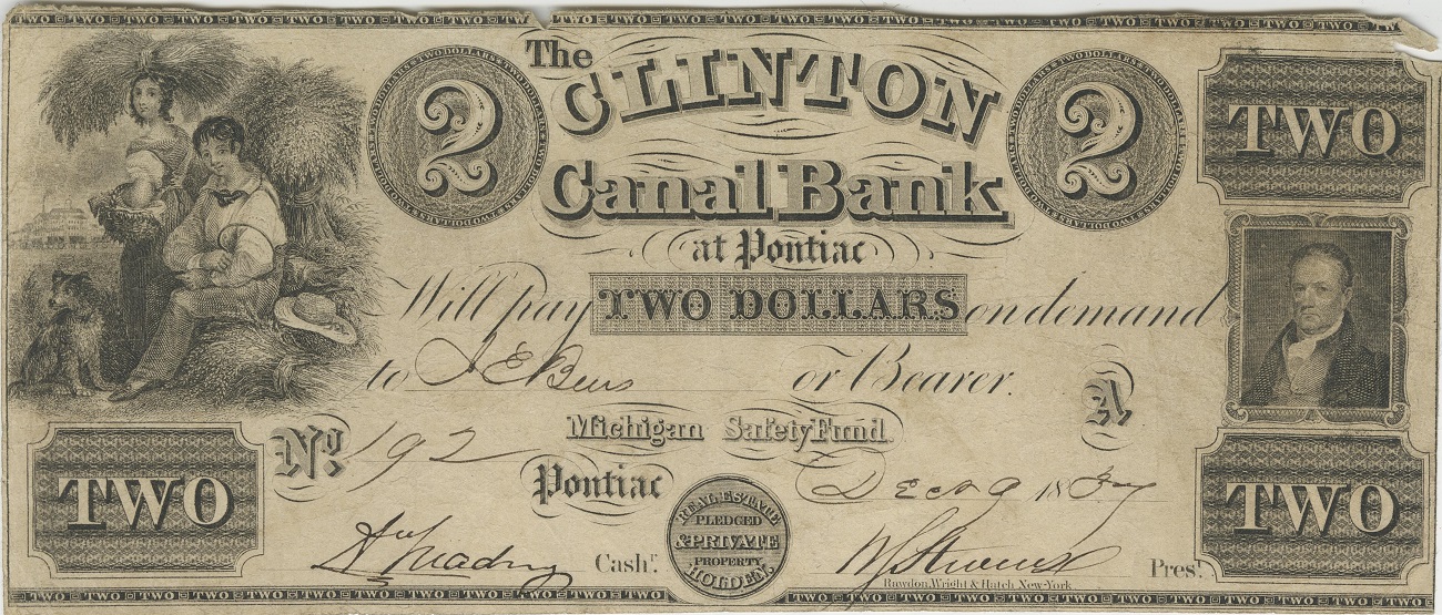clinton bank 2 dollar note