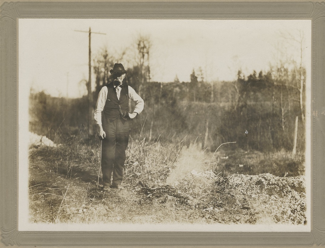 Frank Hersey standing in a field