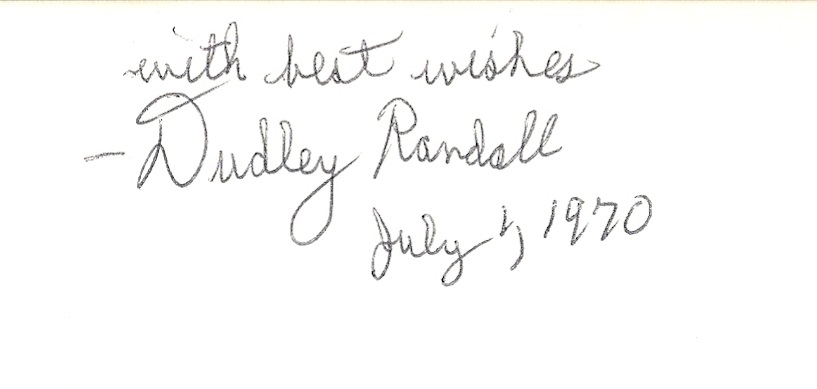 Randall autograph