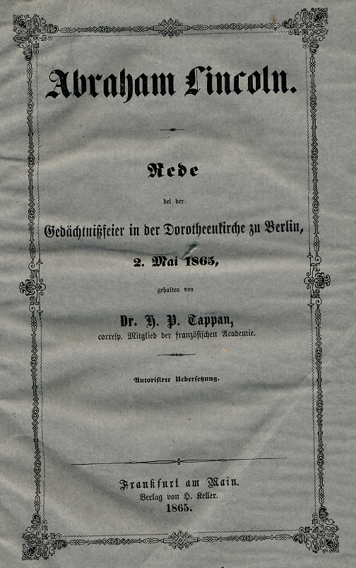 eulogy, Germany, 1865