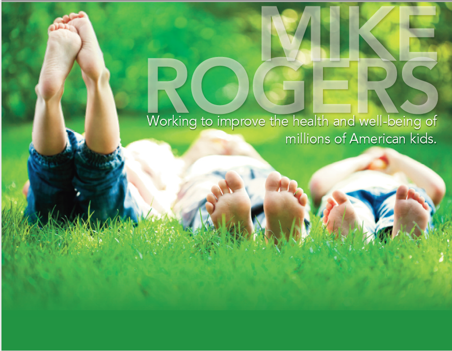 Rogers for Congress ad boasting his support for safe pediatric medicine