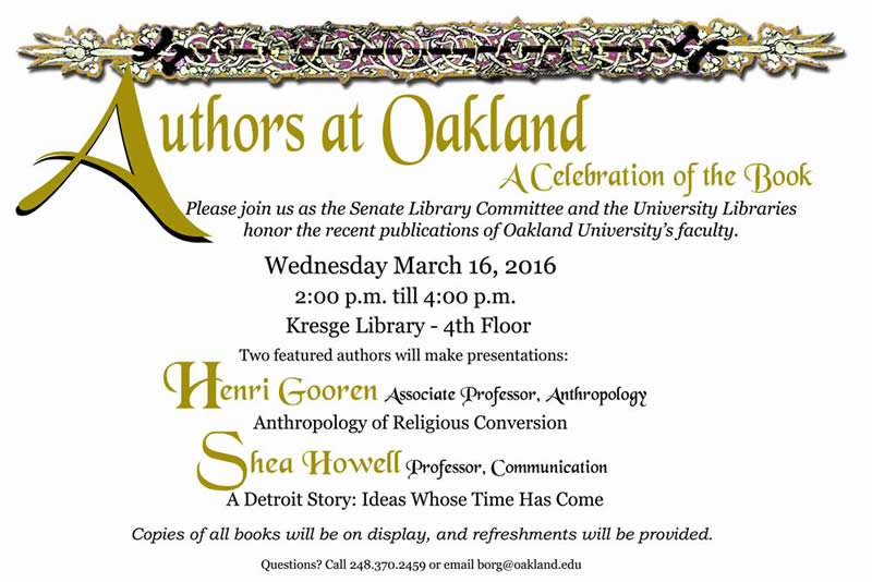 Invitation to Authors at Oakland 2016