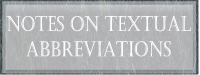 Notes on Textual Abbreviations