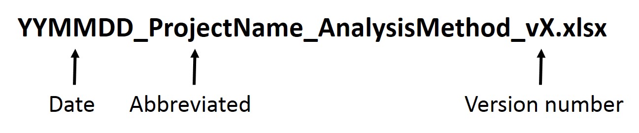 file naming convention for Excel spreadsheets