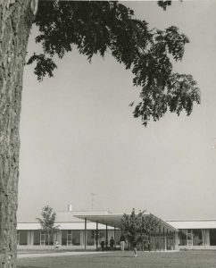 New student center from the south, 1960