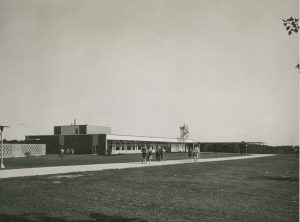 soutwest view of the new student center, 1960